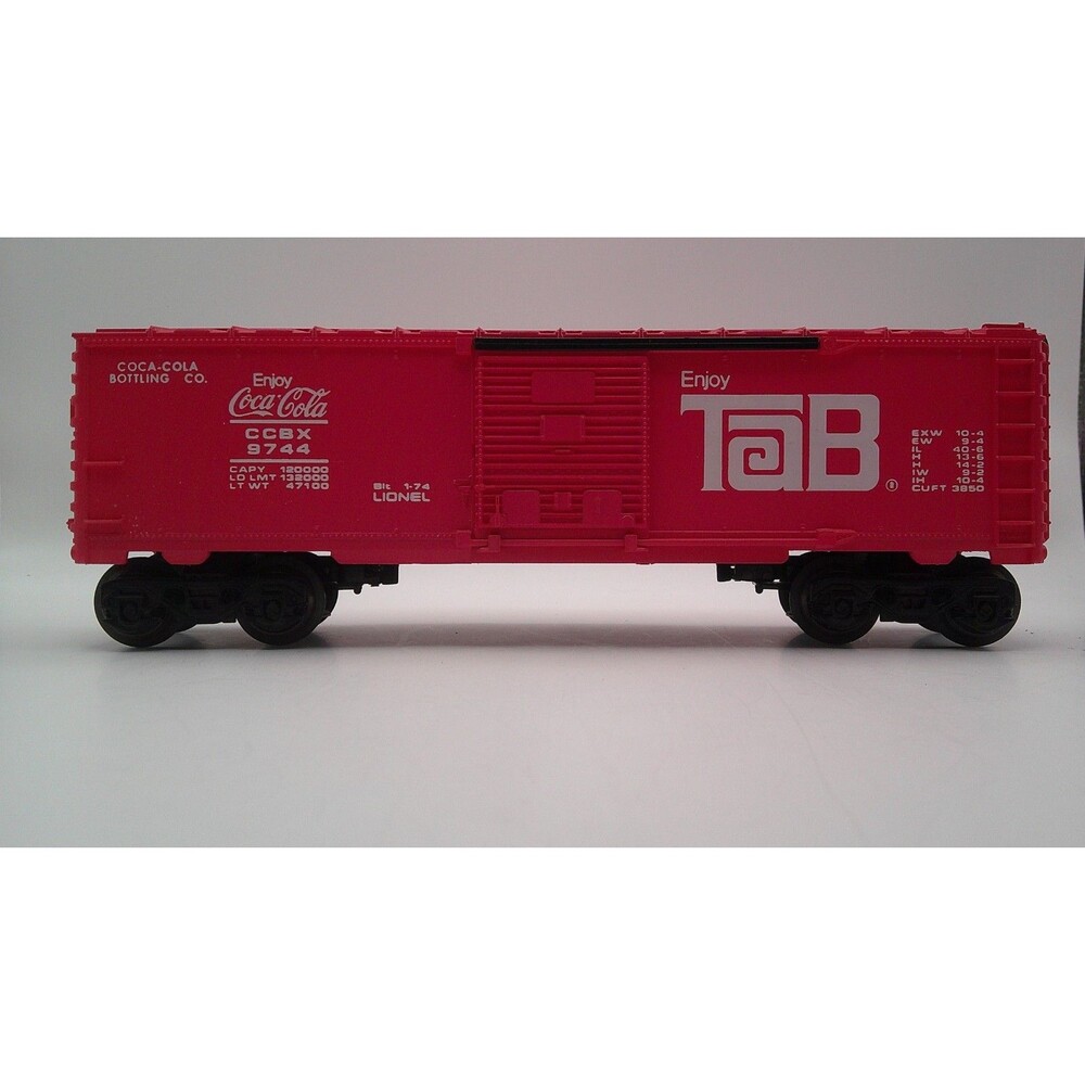 LIONEL O GAUGE PINK COCA COLA CCBX 9744 ENJOY TAB BOXCAR